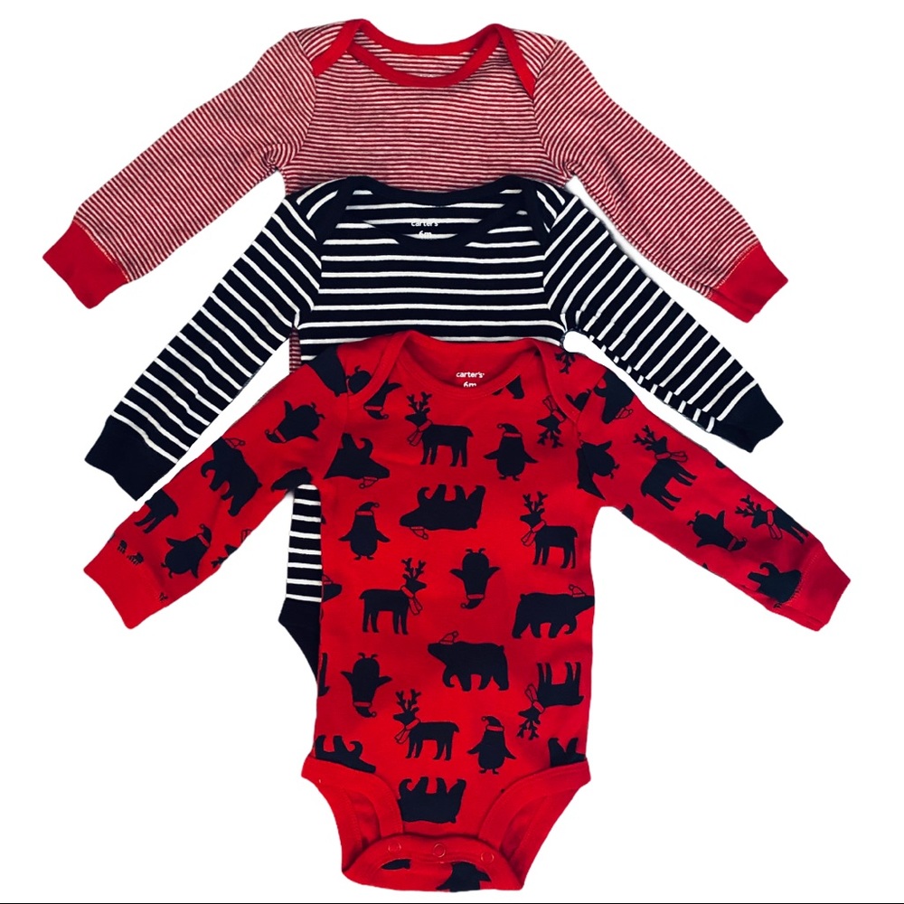 New Carter’s Baby Winter Long Sleeve Onesie Bundle